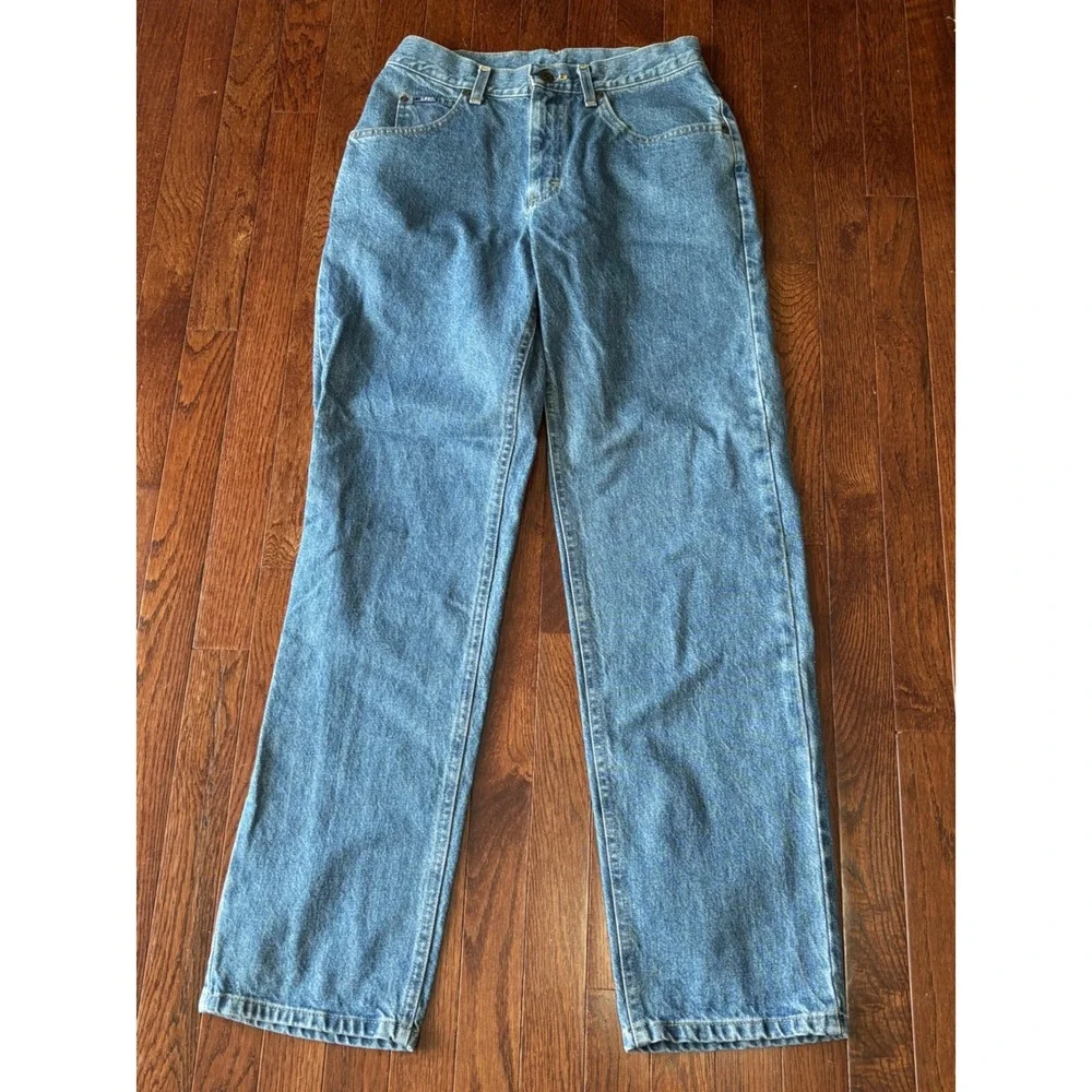 Vintage Lee Straight Leg Jeans 30x32 Light Medium Wash Denim 90s Y2K Mexico